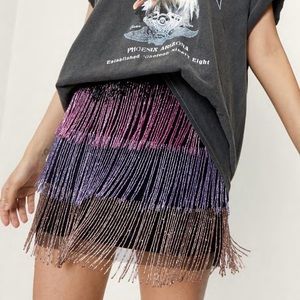 Never worn fringe skirt